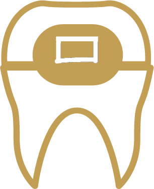 Braces gold icon