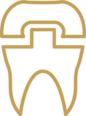 Dental Implant gold icon
