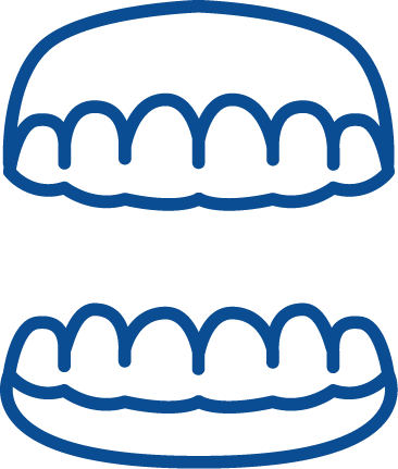 Dentures blue icon