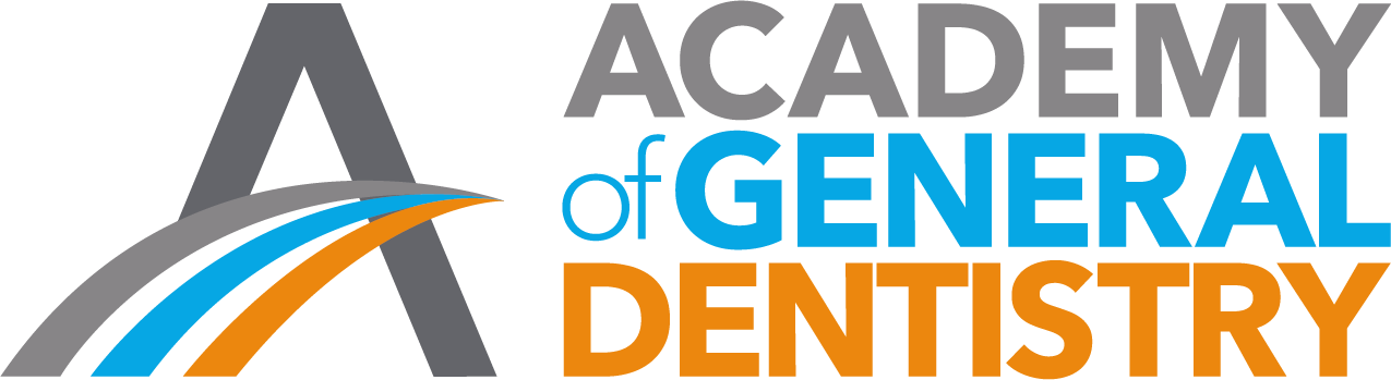 light blue and bright orange Academy of General Dentistry logo