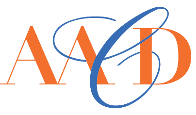 orange and blue American Academy of Cosmetic Dentistry logo