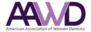 dark purple and lilac logo for American Association of Women Dentists