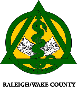 dark green and yellow dentistry symbol for raleigh wake country dental society