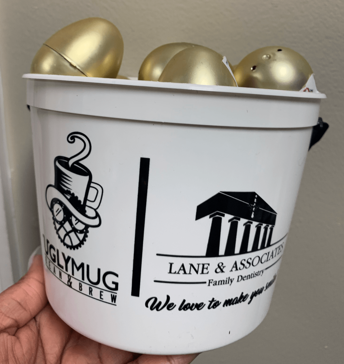 Eggceptional Easter Eggstravaganza Event bucket with Golden Easter Eggs