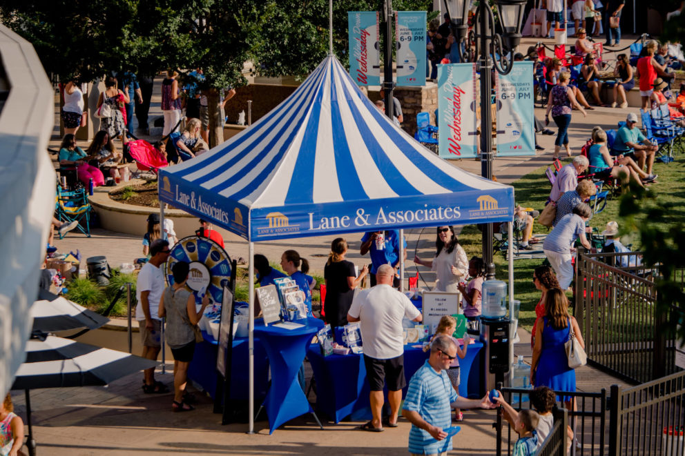 Lane dentistry tent at Wind Down Wednesday in Cary
