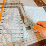 cutting out cotton fabric