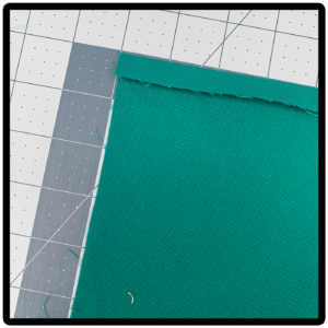 fold over fabric to create stitch