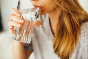 girl drinking water