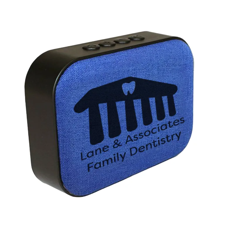 Free Lane & Associates branded portable Bluetooth speaker for new patients